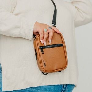 Brixley Camel Leather Cross Boy Bag